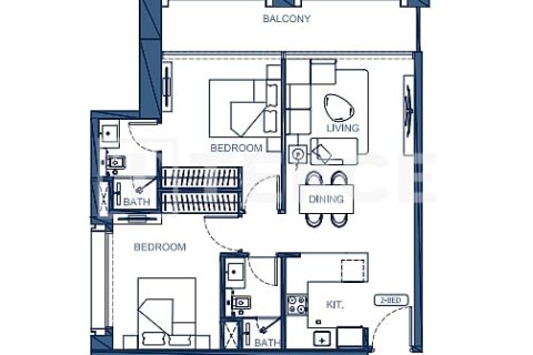 Квартира с 1 спальней  №120586 13
