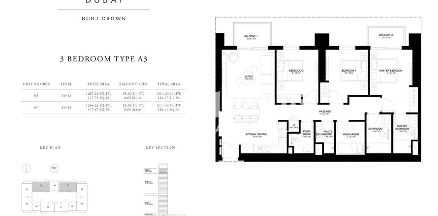 Apartment de 3 dormitorios No. 118727