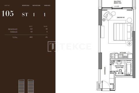 Appartement de Studio à Business Bay, UAE No. 135517 5