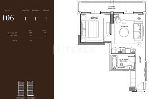 Appartement de Studio à Business Bay, UAE No. 135517 4