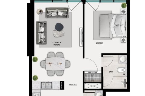 Studio Apartment in Samana Barari Lagoons Majan, UAE No. 173142 26
