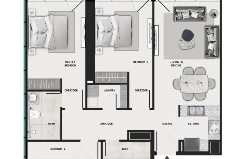 Studio Apartment in Samana Barari Lagoons Majan, UAE No. 173142 28