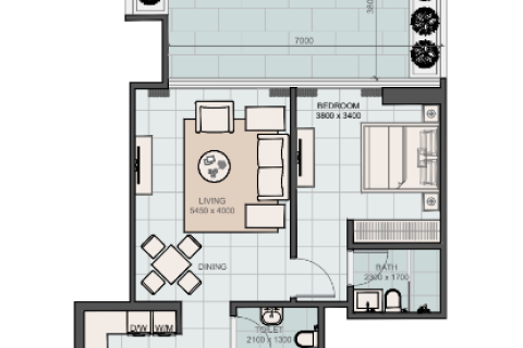 Appartement de 1 chambre à Evora Residences Jebel Ali, UAE No. 173143 17