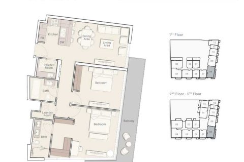Квартира с 2 спальнями  №108710 4