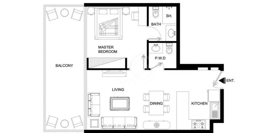 1 bedroom Apartment in PLAZA BY REPORTAGE Masdar City, UAE No. 205315