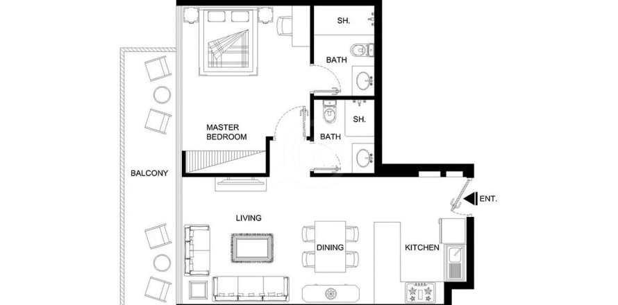 1 bedroom Apartment in PLAZA BY REPORTAGE Masdar City, UAE No. 205316