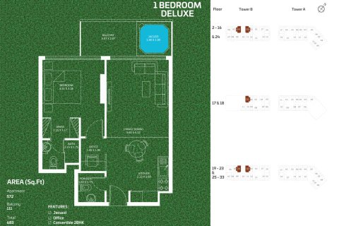 Studio Apartment in Dubai Sports City, UAE No. 170480 8