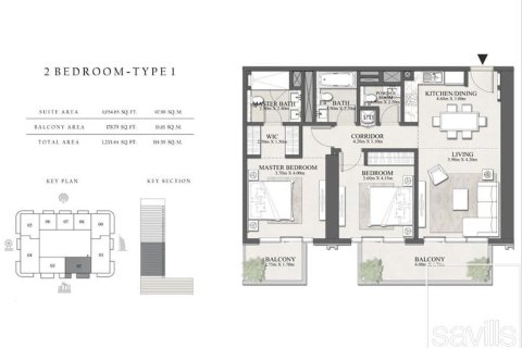 Квартира с 2 спальнями в EMAAR Beachfront, ОАЭ №136516 14