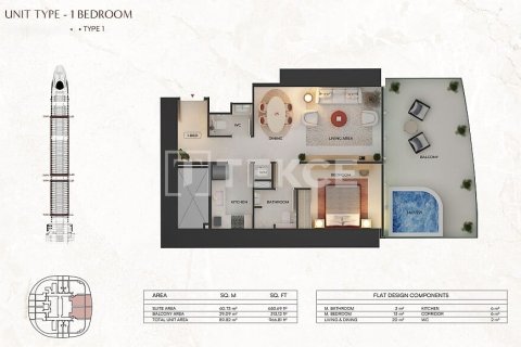 Apartment de 1 dormitorio  No. 116357 29