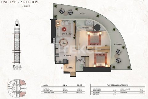 Apartment de 1 dormitorio  No. 116357 31