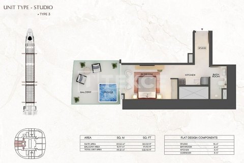 Apartamento tipo estudio Estudio  No. 116356 28