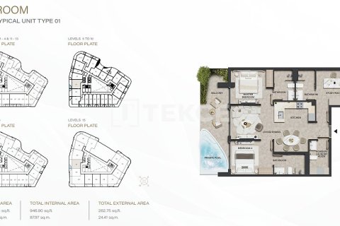 Apartment de 1 dormitorio en Dubai Land, UAE No. 172226 25