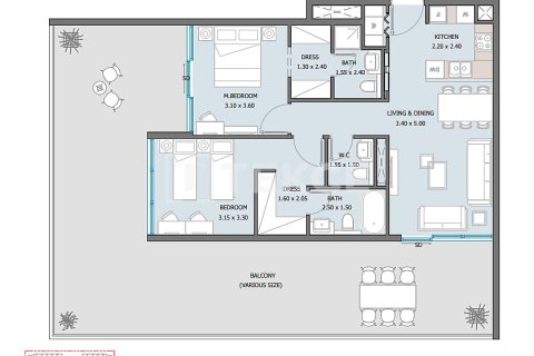 3 غرف نوم شقة في Masdar City, الإمارات العربية المتحدة رقم 151184 5
