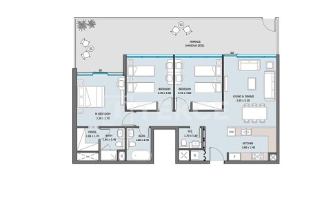 3 غرف نوم شقة في Masdar City, الإمارات العربية المتحدة رقم 151184 4