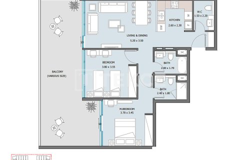 Appartement de 2 chambres à Masdar City, UAE No. 151183 7