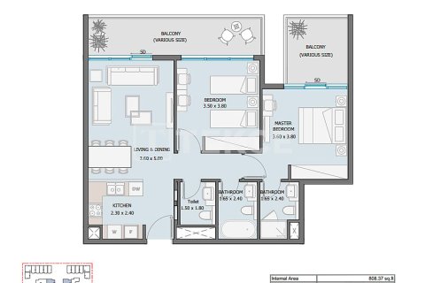 Appartement de 2 chambres à Masdar City, UAE No. 151183 8