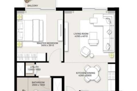 Квартира с 1 спальней в PARK RIDGE,  №108909 4