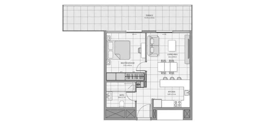 Apartment de 1 dormitorio en The Icon Tower Yas Island, UAE No. 203409