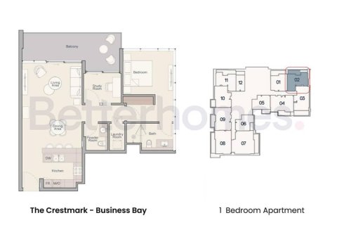 Appartement de 1 chambre  No. 113450 3