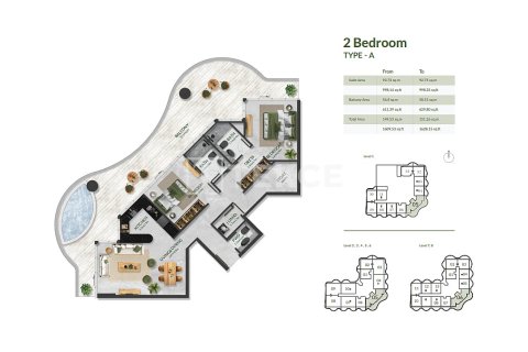 Appartement de 4 chambres à Al Marjan Island, UAE No. 144724 17