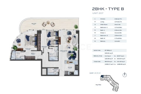 1 bedroom Apartment in Al Marjan Island, UAE No. 144725 24