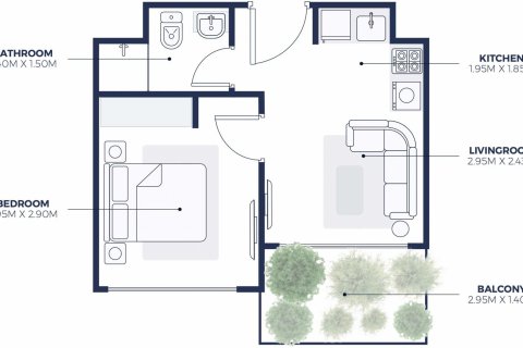 Квартира с 2 спальнями в CREEK VIEWS II, Al Jaddaf, ОАЭ №97101 6