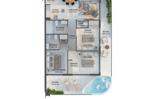 Apartamento tipo estudio Estudio en WEYBRIDGE GARDENS 3 Dubai Land, UAE No. 173148 11
