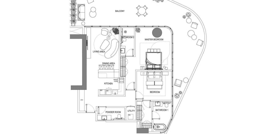 Квартира с 2 спальнями в Fortune Bay Residences, Al Marjan Island, ОАЭ №98273