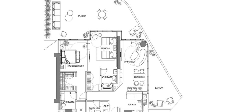 Квартира с 2 спальнями в Fortune Bay Residences, Al Marjan Island, ОАЭ №98272