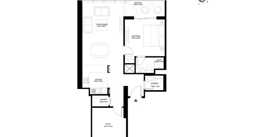 Apartment de 1 dormitorio en CREEK VISTAS HEIGHTS Sobha Hartland, UAE No. 96932