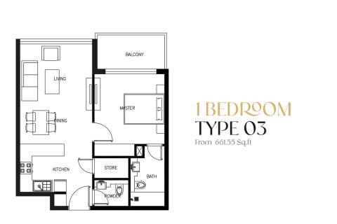 Apartment de 1 dormitorio en Arjan, UAE No. 164453 18