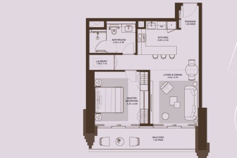 Appartement de 1 chambre  No. 116009 20