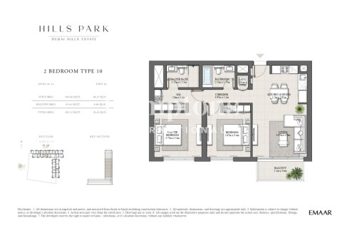 Appartement de 2 chambres à Maple at Dubai Hills Estate, UAE No. 162195