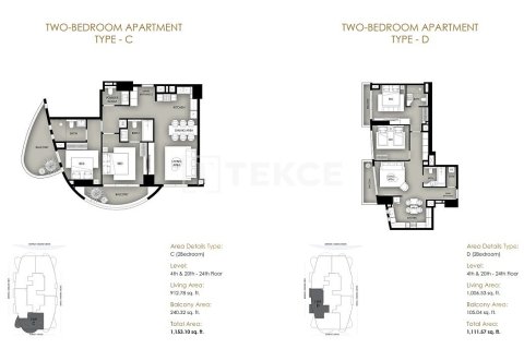 Appartement de 2 chambres à Dubai Marina, UAE No. 134377 31
