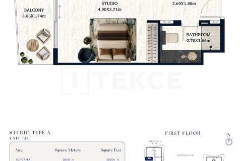 Apartment de 1 dormitorio en Al Marjan Island, UAE No. 144838 18