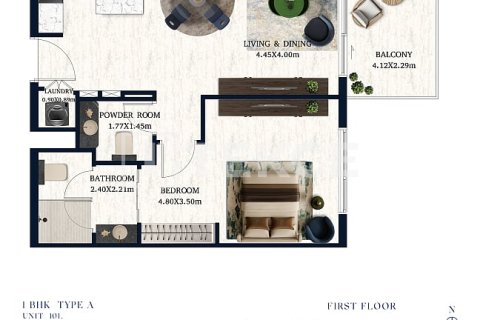 Apartment de 1 dormitorio en Al Marjan Island, UAE No. 144838 19