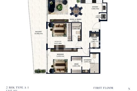 Apartment de 2 dormitorios en Al Marjan Island, UAE No. 144839 20