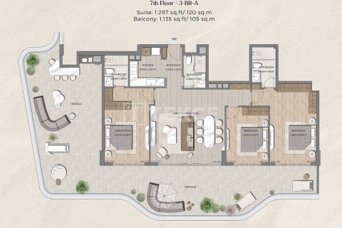 Penthouse de 3 chambres à Dubai, UAE No. 199602 3
