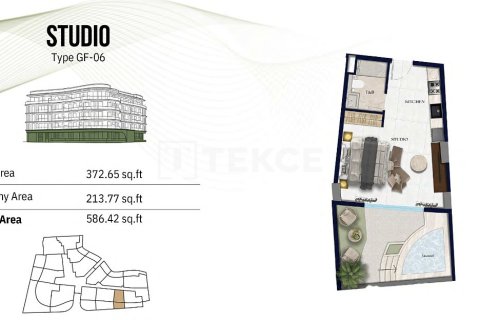 Studio Apartment in Jumeirah Village Circle, UAE No. 199595 14