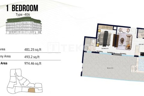 Studio Apartment in Jumeirah Village Circle, UAE No. 199595 11
