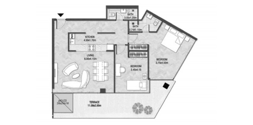 Appartement de 2 chambres à TRINITY Arjan, UAE No. 97822
