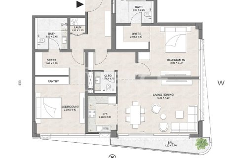 Apartment de 2 dormitorios en Dubai, UAE No. 162222 5