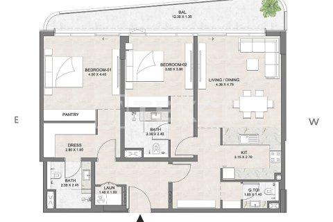 Apartment de 1 dormitorio en Dubai, UAE No. 162223 4