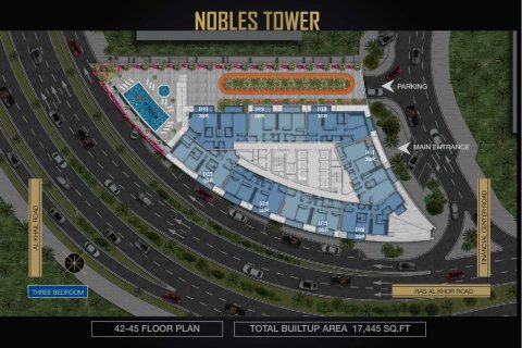 Квартира с 3 спальнями в NOBLES TOWER,  №109020 5