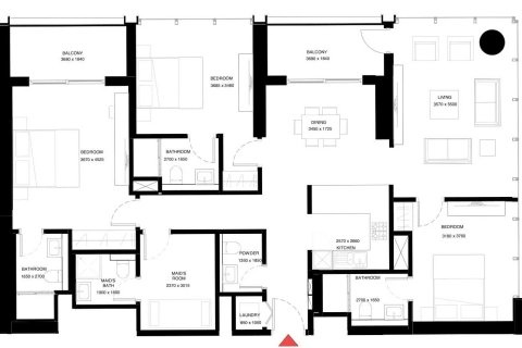 3 غرف نوم شقة  رقم 109213 5