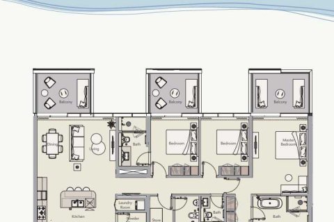 Квартира с 3 спальнями  №109125 5