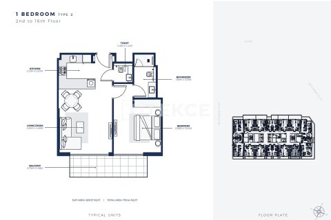 Apartment de 2 dormitorios en Dubai, UAE No. 140911 25