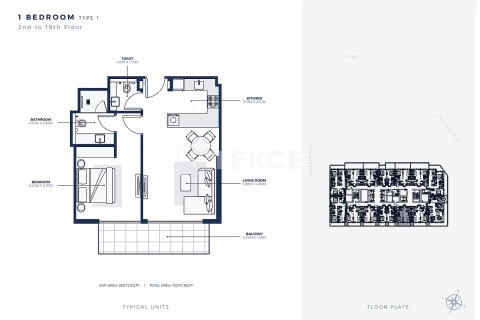 Apartment de 2 dormitorios en Dubai, UAE No. 140911 23