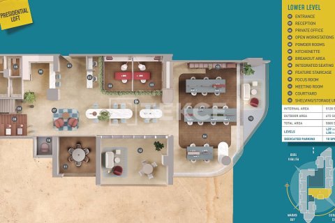 Office de 1 dormitorio en Business Bay, UAE No. 149069 30