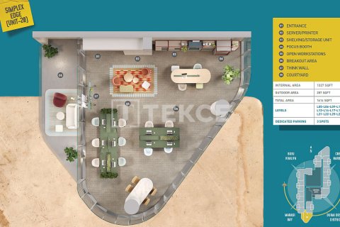 Office de 1 dormitorio en Business Bay, UAE No. 149069 29